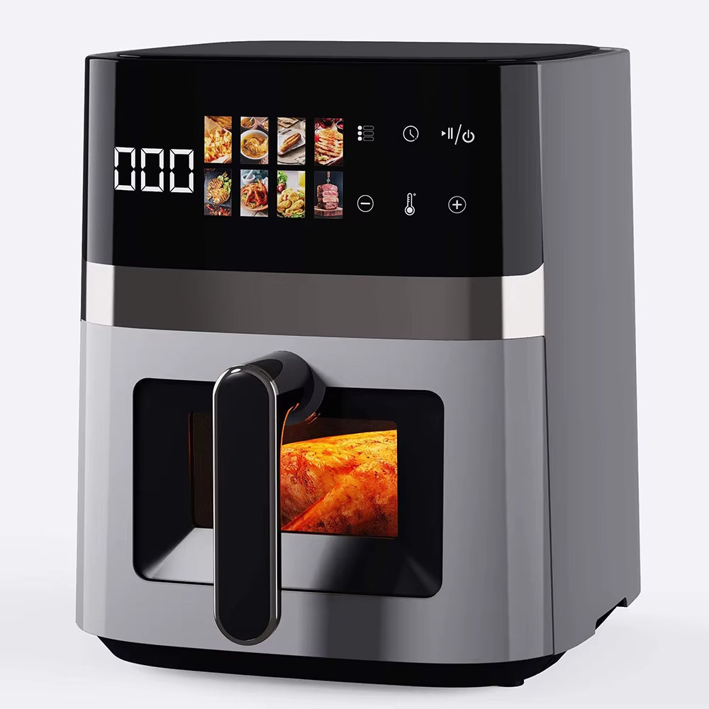 High Quality 5.5L Digital Air Fryer with Overheating Protection Multifunctional Healthy Smart Air Fryer Stainless Steel for Home