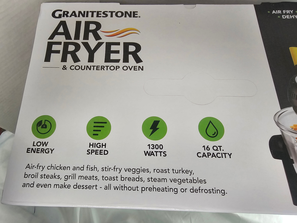 Experience Healthy Cooking with the Big Boss 16 Qt. Air Fryer and Countertop Oven in Sleek Black - Brand New!