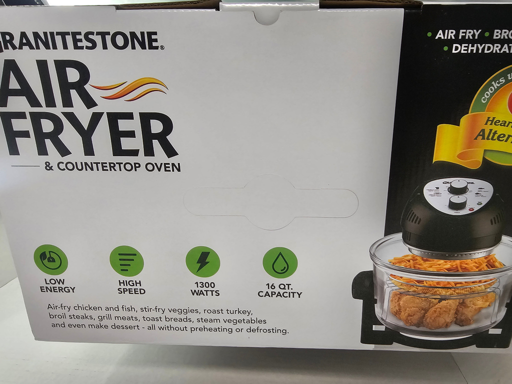 Experience Healthy Cooking with the Big Boss 16 Qt. Air Fryer and Countertop Oven in Sleek Black - Brand New!