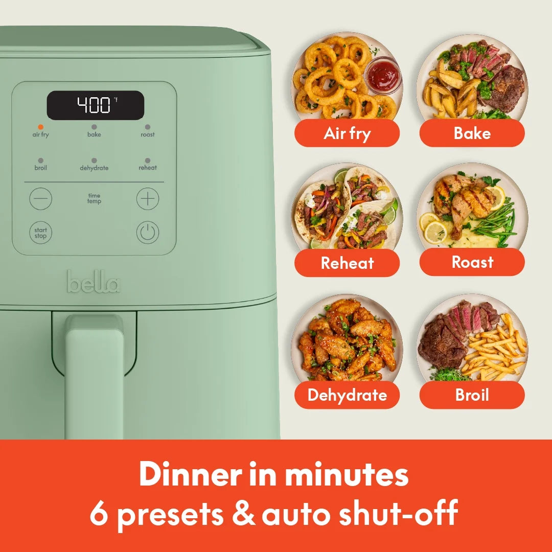 4Qt Slim Air Fryer, Seaglass