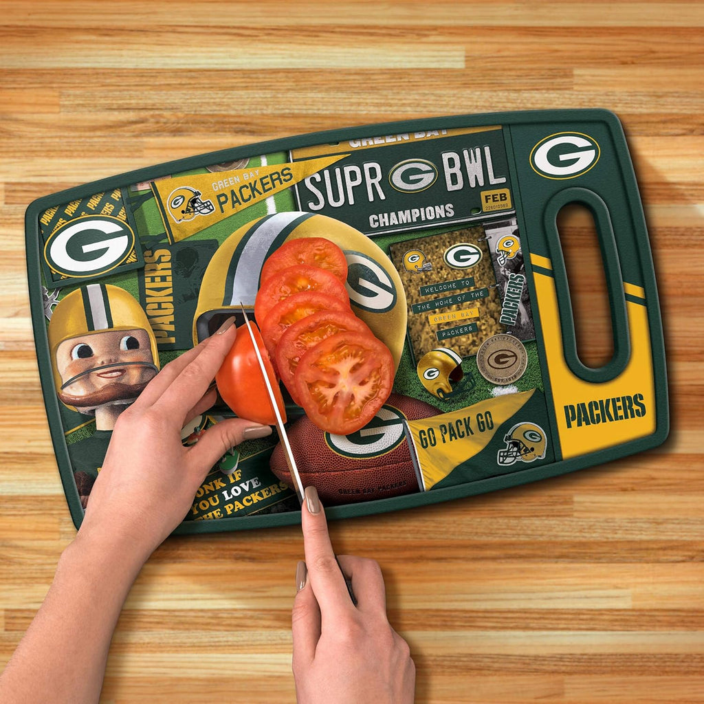 Green Bay Packers Retro Series Medium Cutting Board - Perfect for Game Day Cooking!