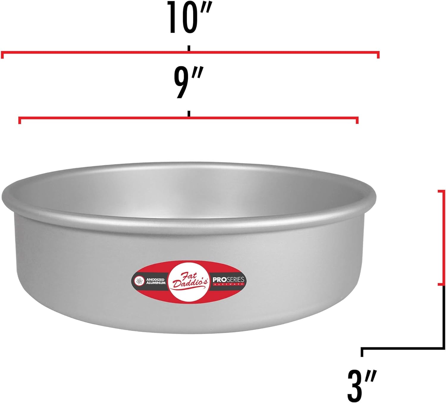 Premium 9-Inch Anodized Aluminum Round Cake Pan - Perfect for Baking Delicacies!