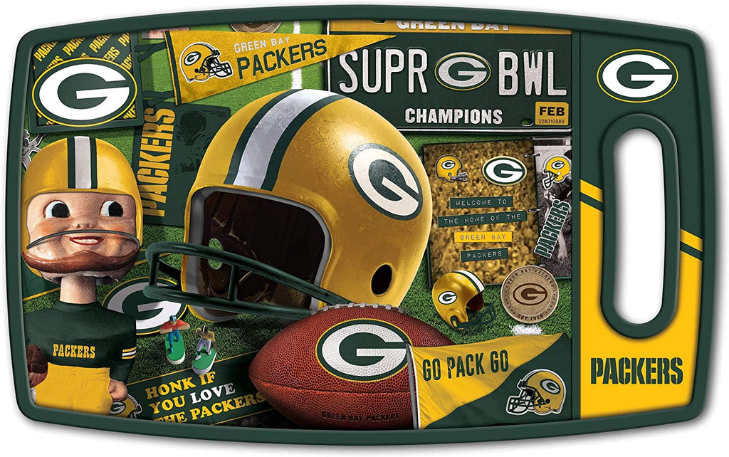 Green Bay Packers Retro Series Medium Cutting Board - Perfect for Game Day Cooking!