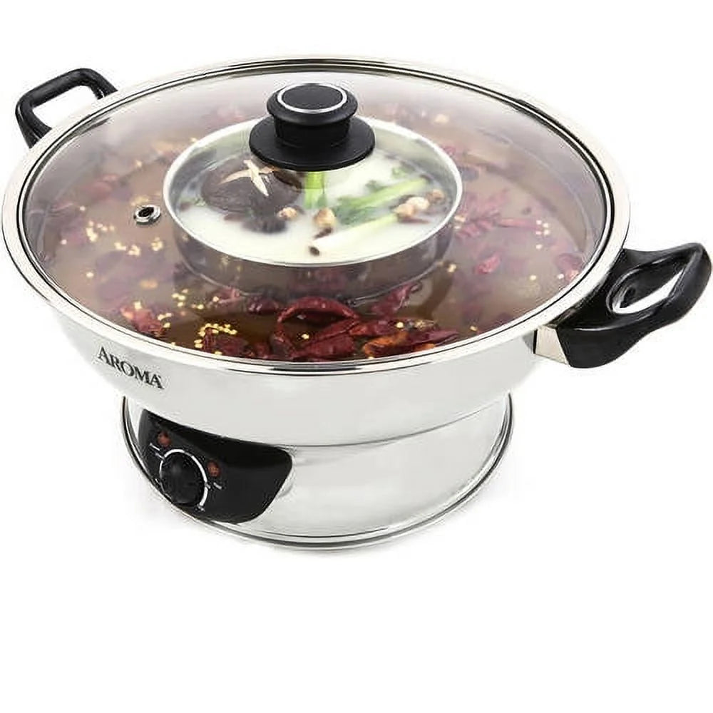 ® 5Qt. Electric Shabu Shabu Hot Pot, Stainless Steel