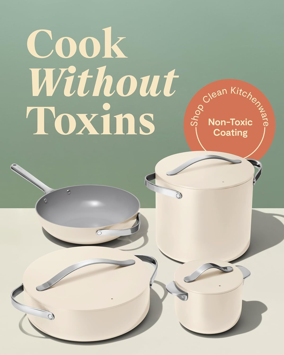 Cookware+ Collection - Specialty Cookware Set - Petite Cooker, Stir Fry Pan, Rondeau, & Stock Pot - 3 Lids & Storage Organizer Included - Navy