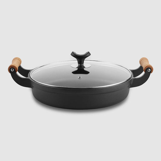 31Cm Cast Iron Pot Thickened Binaural Pan Uncoated
