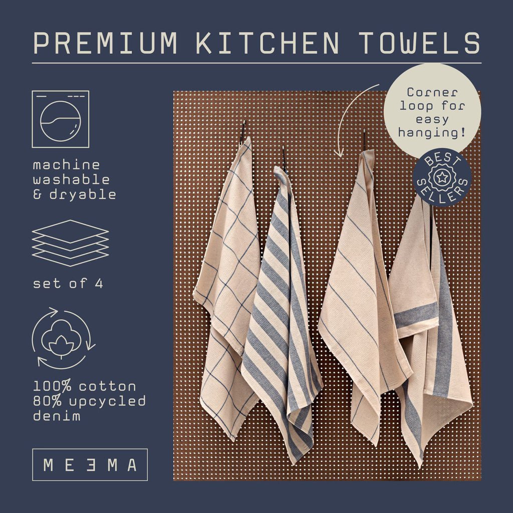 Kitchen Towels and Dish Towels, Perfect for Farmhouse Decor and Housewarming Gifts, 18 X 28 In
