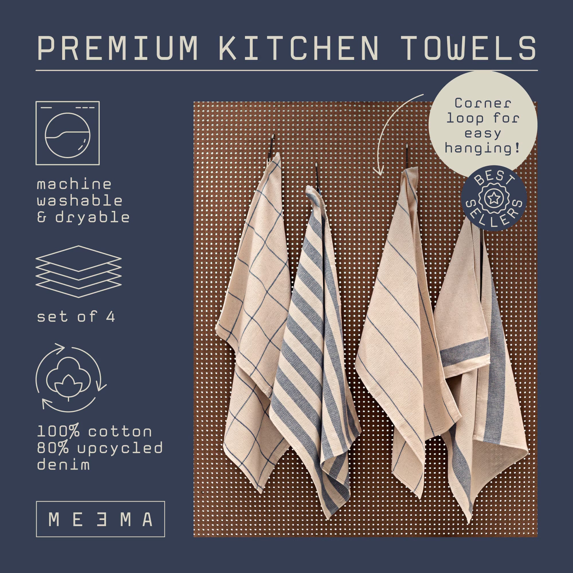 Kitchen Towels and Dish Towels, Perfect for Farmhouse Decor and Housewarming Gifts, 18 X 28 In