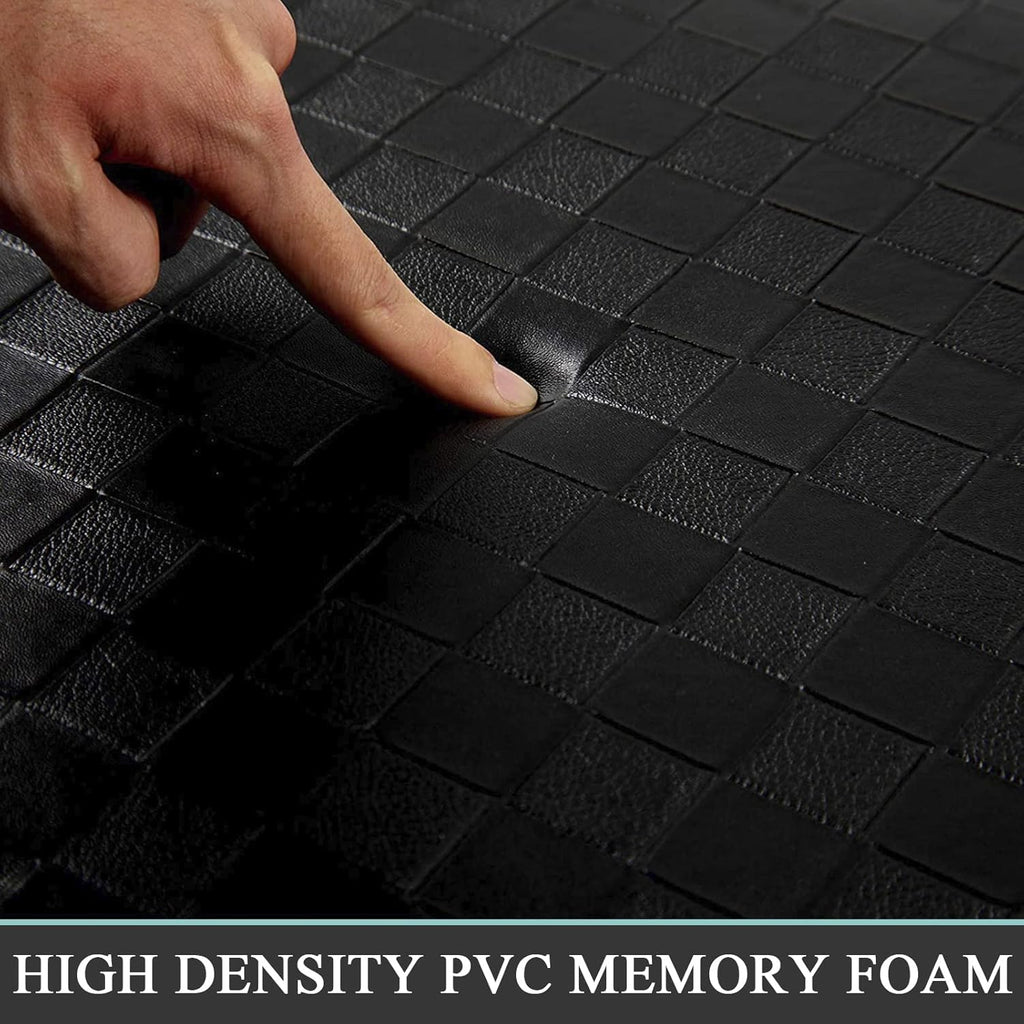 anti Fatigue Kitchen Mat Set of 2 Non Slip Kitchen Rug Runner Cushioned Kitchen Floor Mats 17"X47"+17"X30" Comfort Standing Mat Waterproof Kitchen Carpet