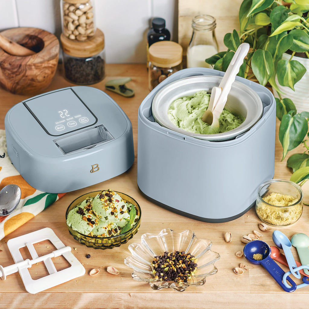 1.5 Qt Ice Cream Maker with Touch Activated Display, Cornflower Blue by Drew Barrymore