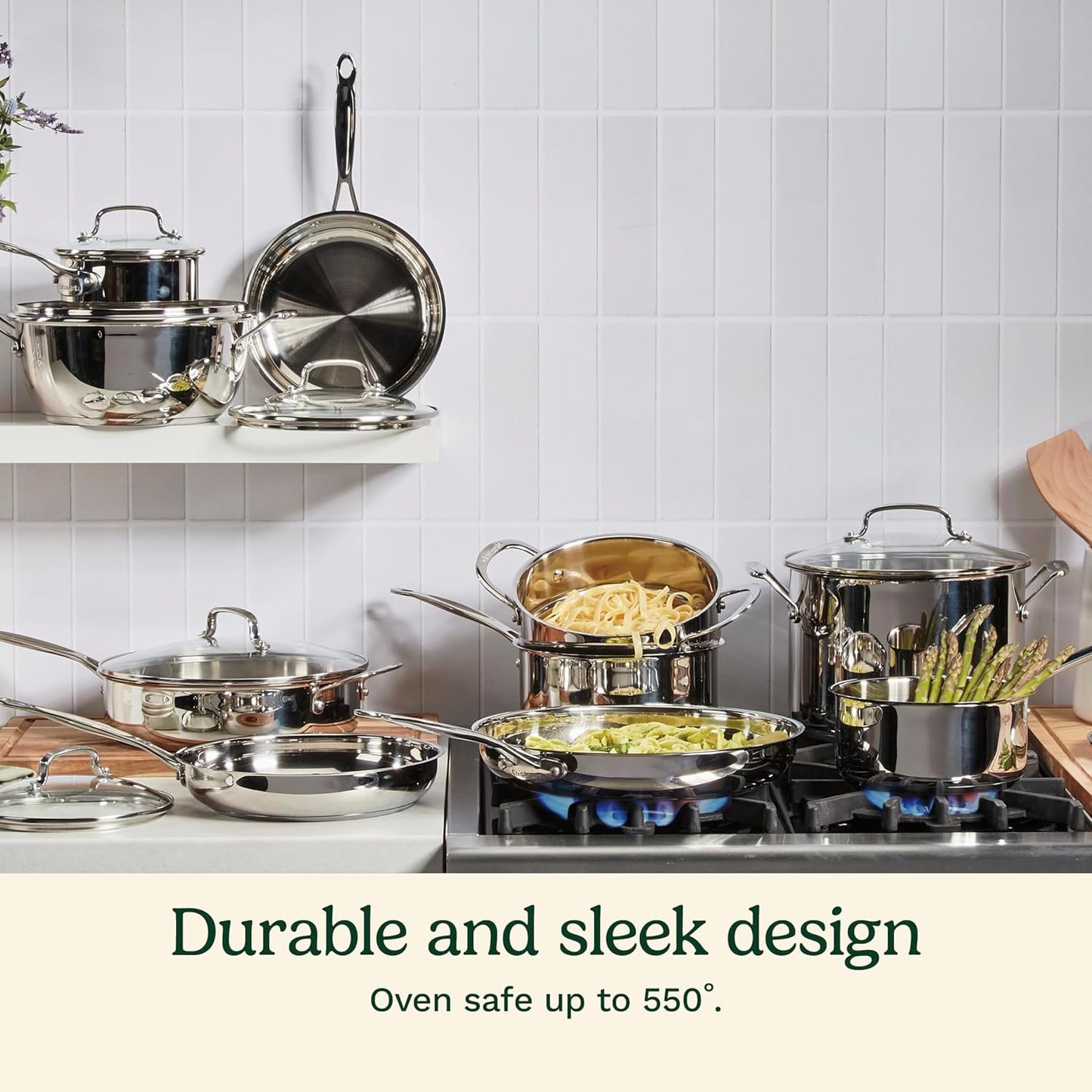 17-Piece Cookware Set, Chef'S Classic Steel Collection 77-17N
