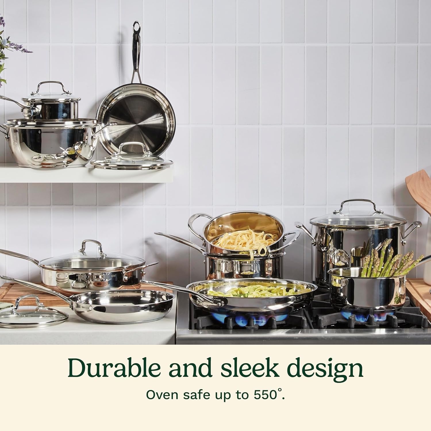17-Piece Cookware Set, Chef'S Classic Steel Collection 77-17N