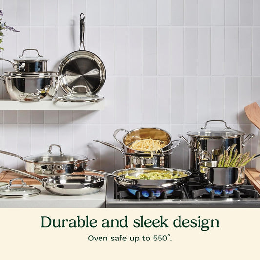 17-Piece Cookware Set, Chef'S Classic Steel Collection 77-17N