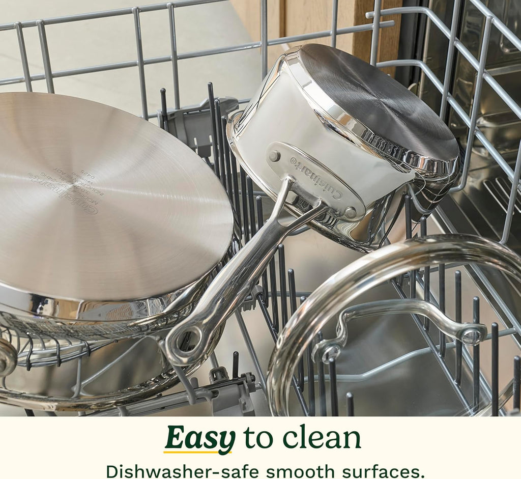 77-11G Stainless Steel 11-Piece Set Chef'S-Classic-Stainless-Cookware-Collection