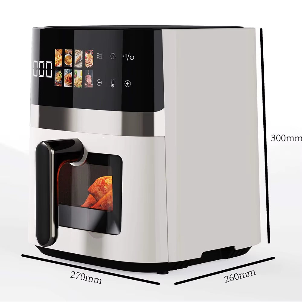 High Quality 5.5L Digital Air Fryer with Overheating Protection Multifunctional Healthy Smart Air Fryer Stainless Steel for Home