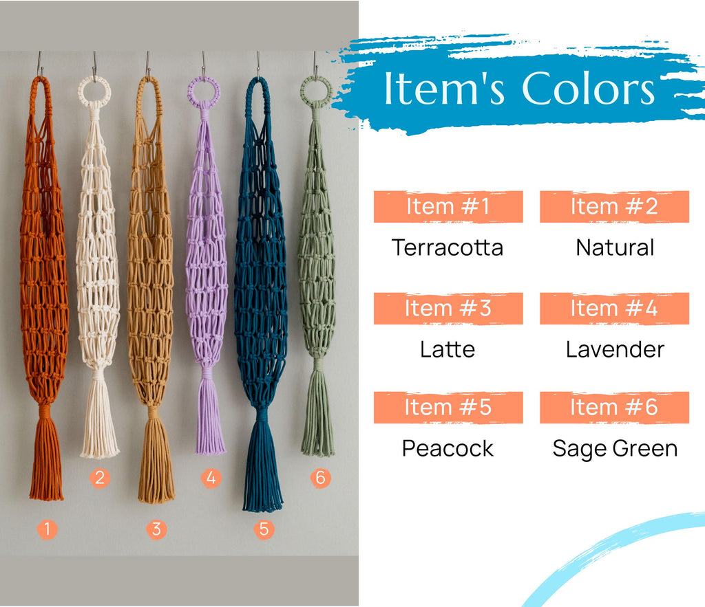 Macrame Fruit Hanger for Kitchen Storage and Decor I17