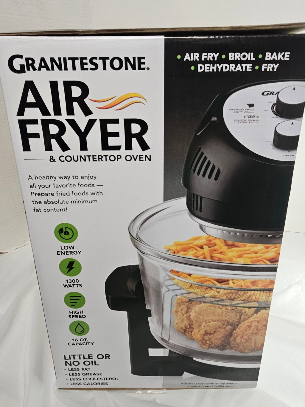 Experience Healthy Cooking with the Big Boss 16 Qt. Air Fryer and Countertop Oven in Sleek Black - Brand New!