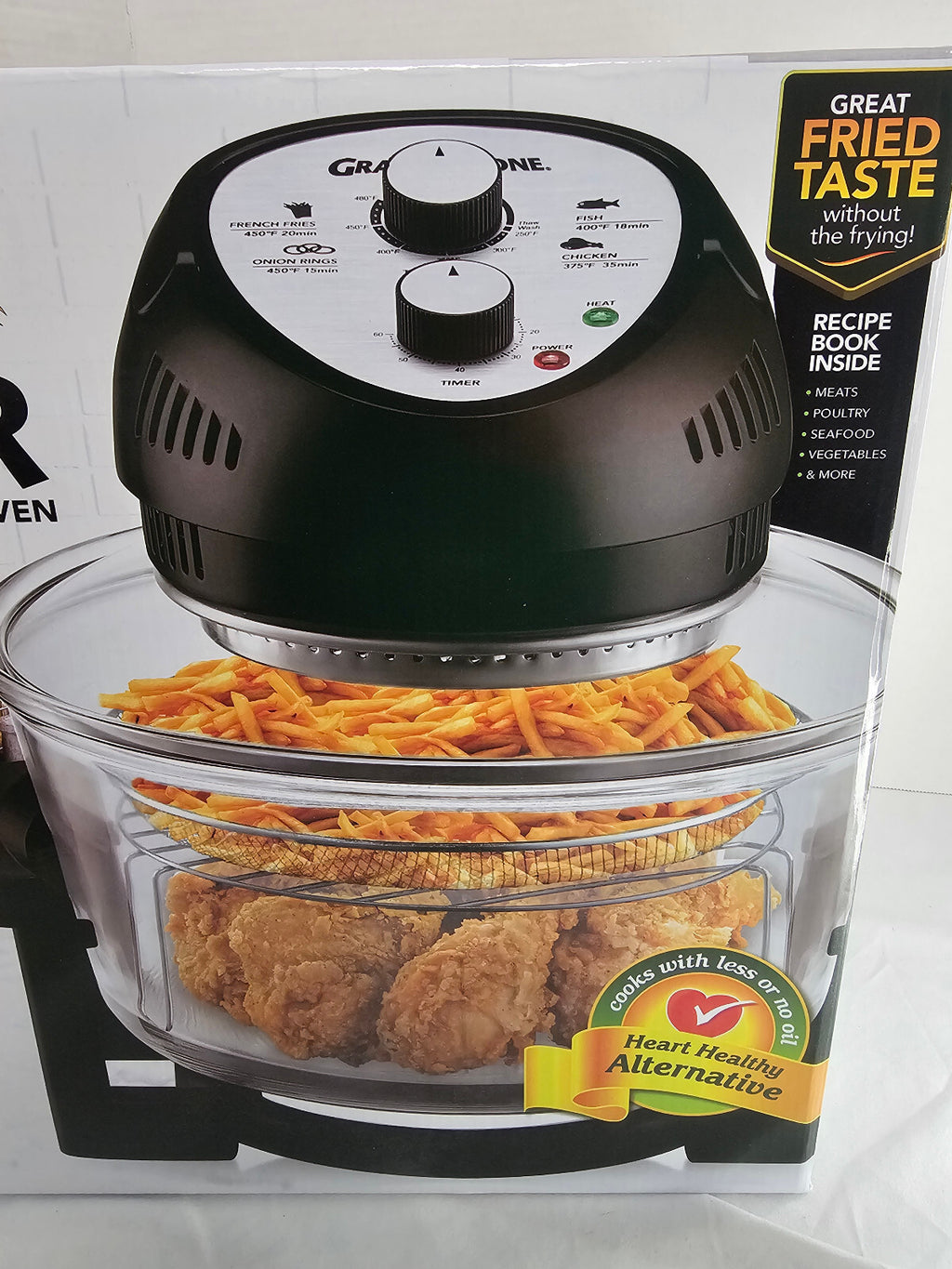 Experience Healthy Cooking with the Big Boss 16 Qt. Air Fryer and Countertop Oven in Sleek Black - Brand New!
