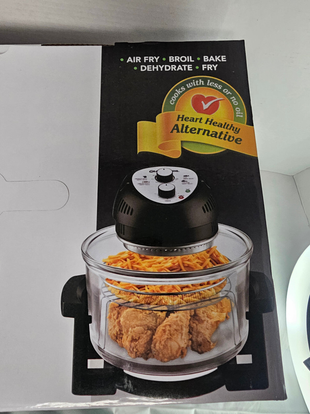 Experience Healthy Cooking with the Big Boss 16 Qt. Air Fryer and Countertop Oven in Sleek Black - Brand New!